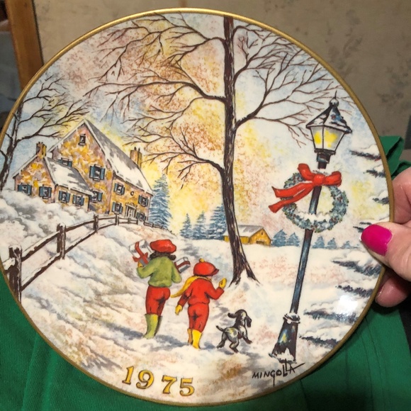 Gorham China Other - Vintage Dom Mingolia Christmas Plate - 1975